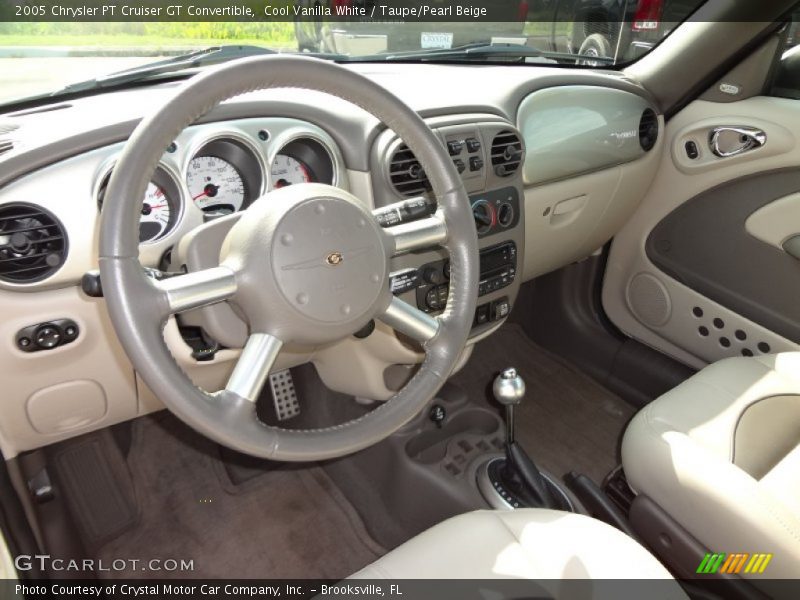 Cool Vanilla White / Taupe/Pearl Beige 2005 Chrysler PT Cruiser GT Convertible