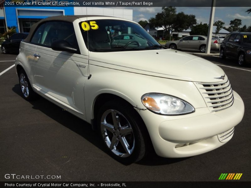 Cool Vanilla White / Taupe/Pearl Beige 2005 Chrysler PT Cruiser GT Convertible