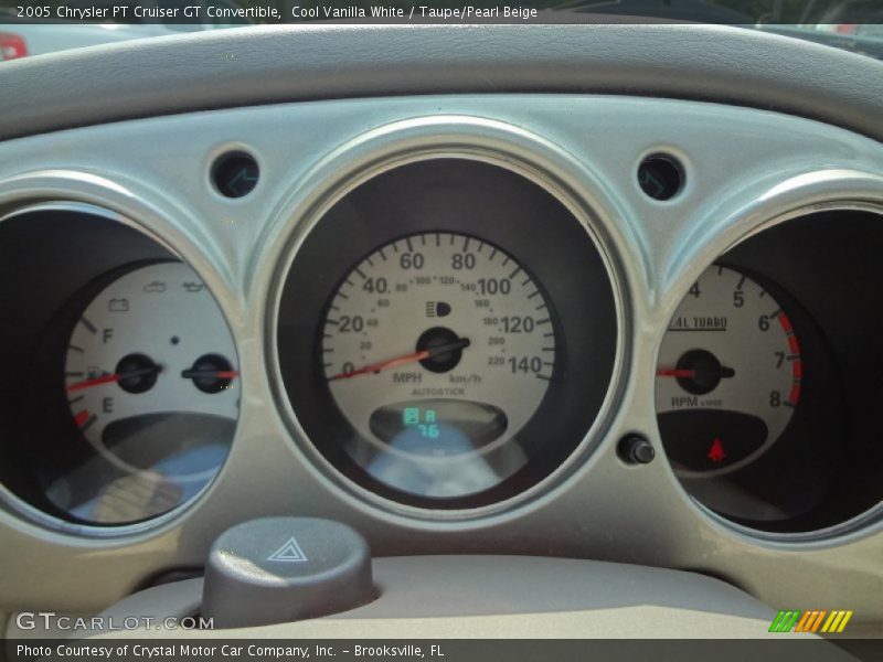 Cool Vanilla White / Taupe/Pearl Beige 2005 Chrysler PT Cruiser GT Convertible