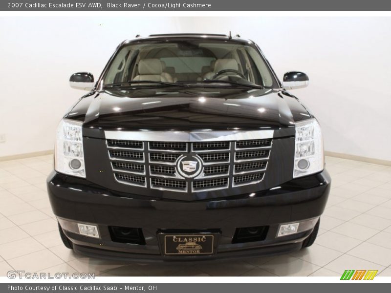Black Raven / Cocoa/Light Cashmere 2007 Cadillac Escalade ESV AWD