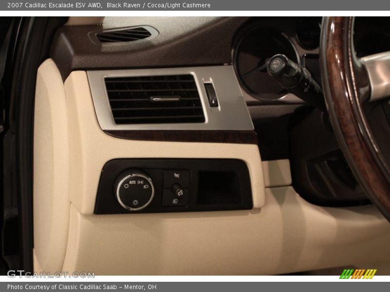 Black Raven / Cocoa/Light Cashmere 2007 Cadillac Escalade ESV AWD