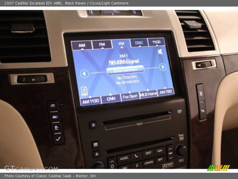 Black Raven / Cocoa/Light Cashmere 2007 Cadillac Escalade ESV AWD