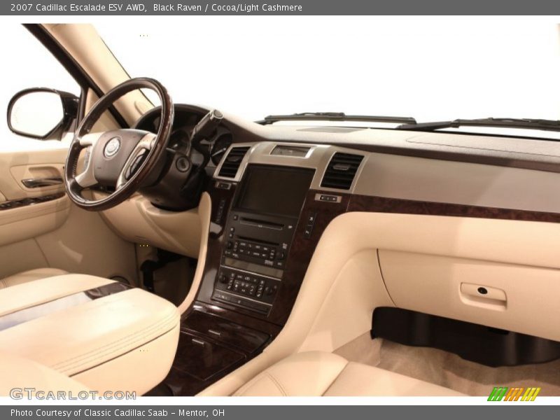Black Raven / Cocoa/Light Cashmere 2007 Cadillac Escalade ESV AWD