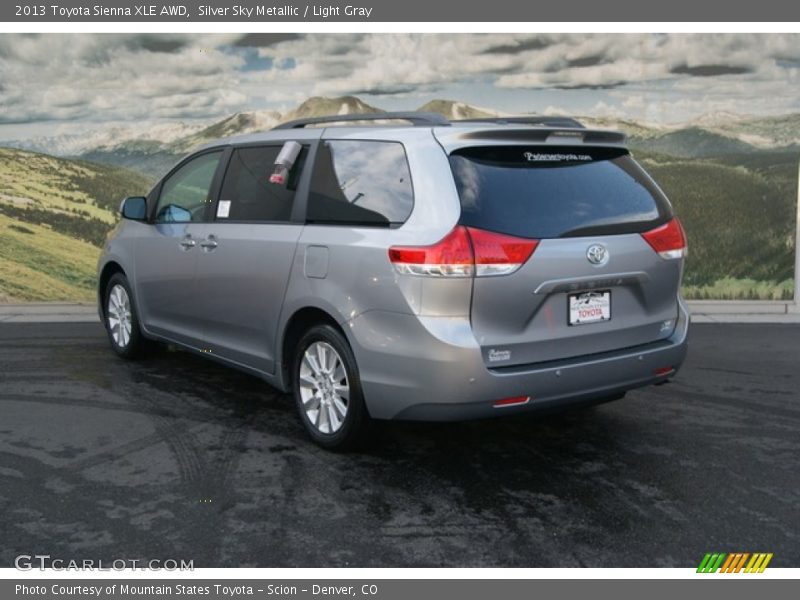 Silver Sky Metallic / Light Gray 2013 Toyota Sienna XLE AWD