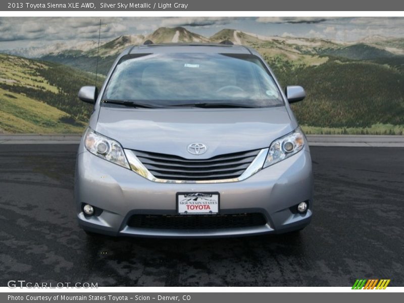 Silver Sky Metallic / Light Gray 2013 Toyota Sienna XLE AWD