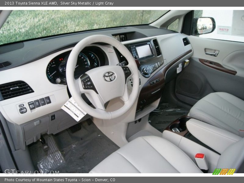 Silver Sky Metallic / Light Gray 2013 Toyota Sienna XLE AWD