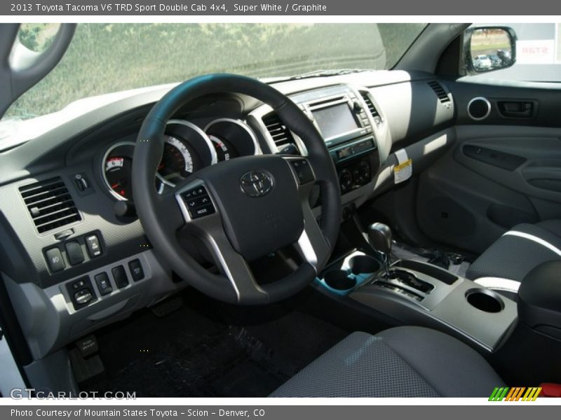 Super White / Graphite 2013 Toyota Tacoma V6 TRD Sport Double Cab 4x4