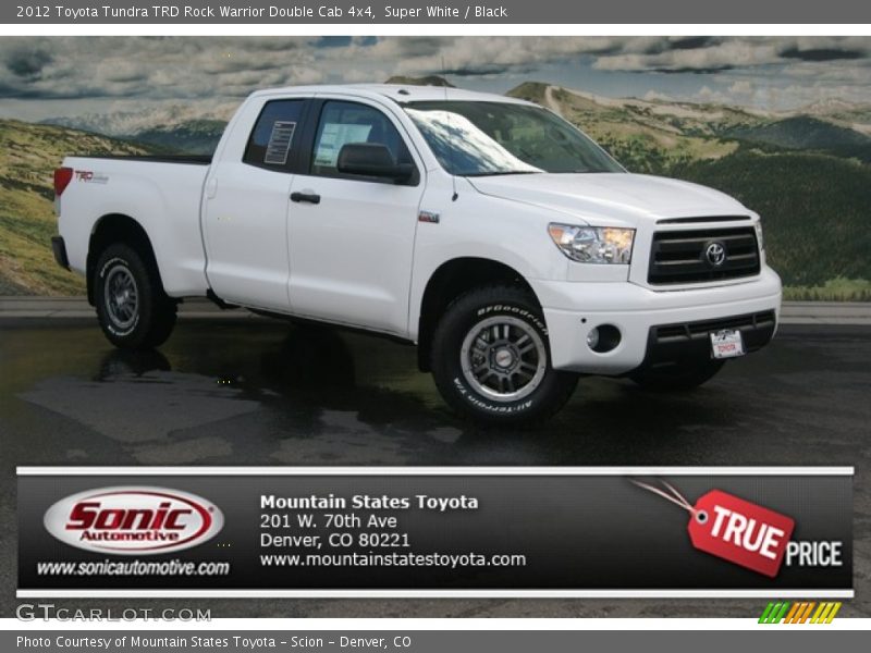 Super White / Black 2012 Toyota Tundra TRD Rock Warrior Double Cab 4x4