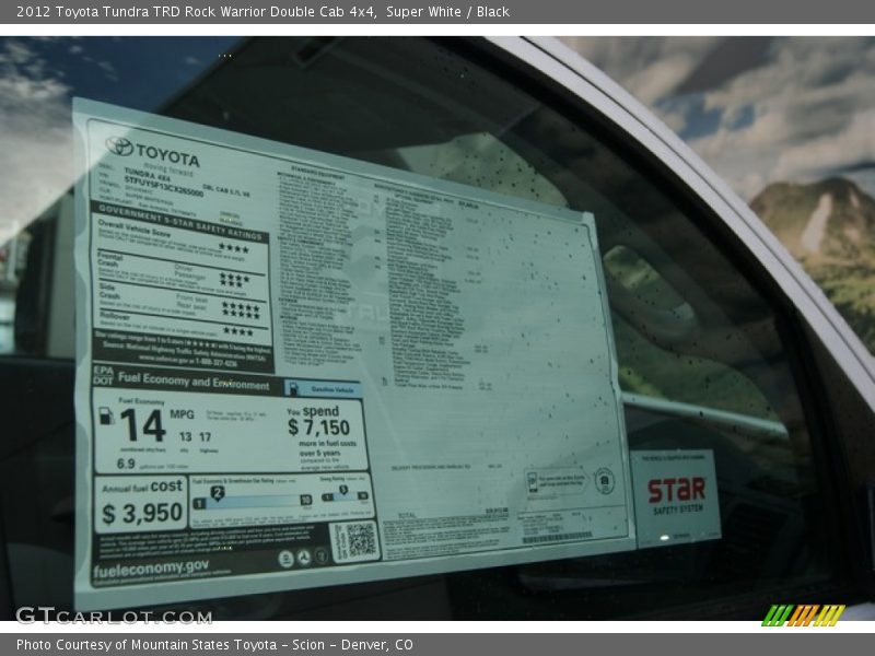 Super White / Black 2012 Toyota Tundra TRD Rock Warrior Double Cab 4x4