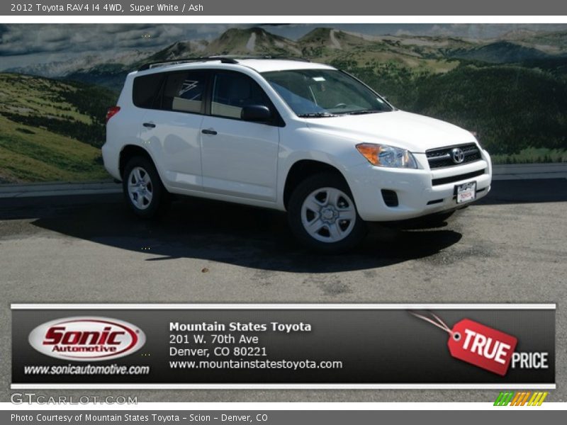 Super White / Ash 2012 Toyota RAV4 I4 4WD