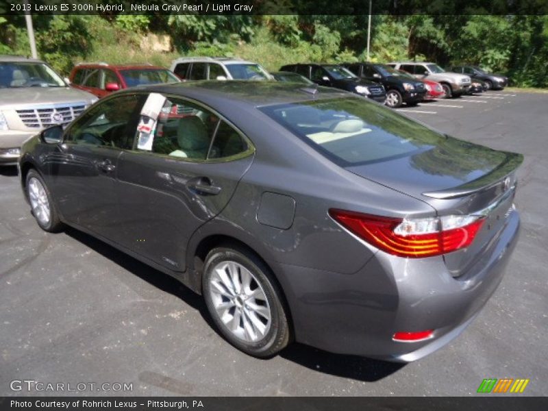 Nebula Gray Pearl / Light Gray 2013 Lexus ES 300h Hybrid