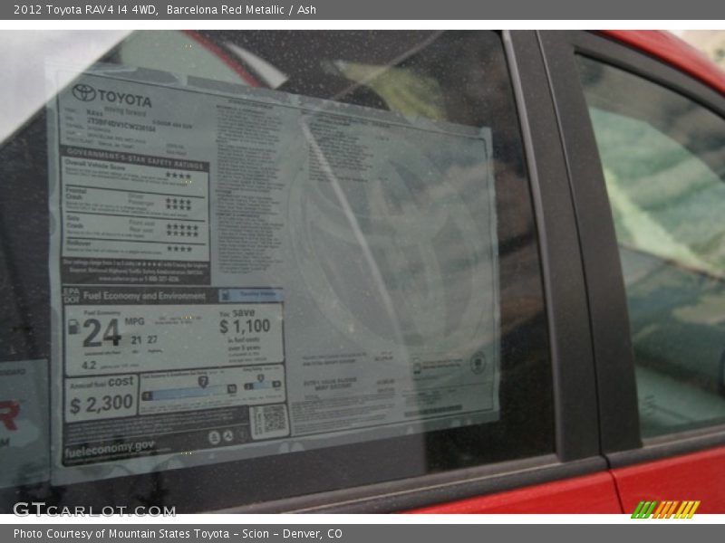 Barcelona Red Metallic / Ash 2012 Toyota RAV4 I4 4WD