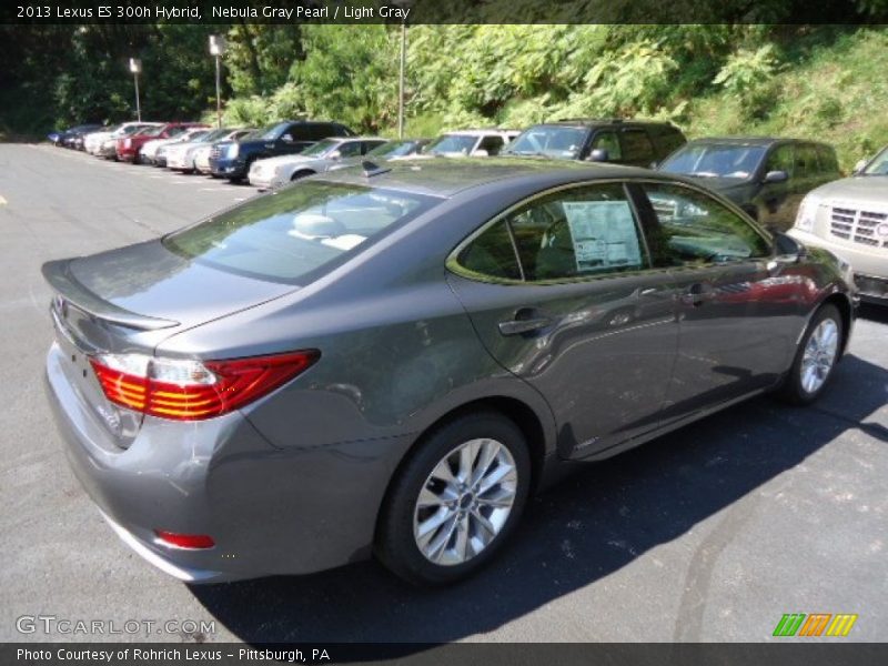 Nebula Gray Pearl / Light Gray 2013 Lexus ES 300h Hybrid