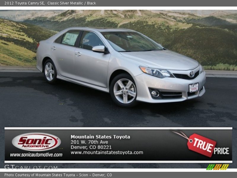 Classic Silver Metallic / Black 2012 Toyota Camry SE