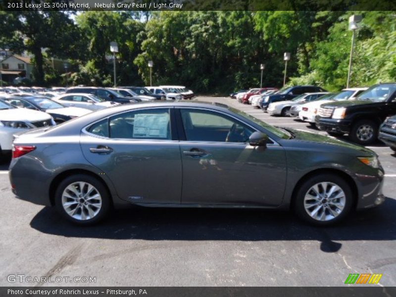 Nebula Gray Pearl / Light Gray 2013 Lexus ES 300h Hybrid