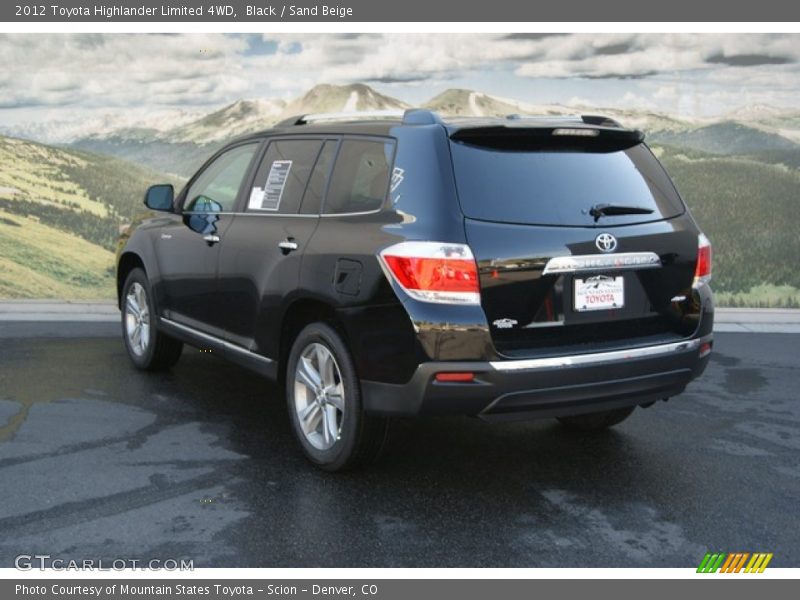Black / Sand Beige 2012 Toyota Highlander Limited 4WD
