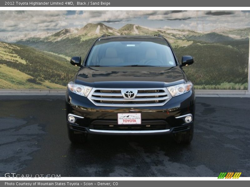 Black / Sand Beige 2012 Toyota Highlander Limited 4WD