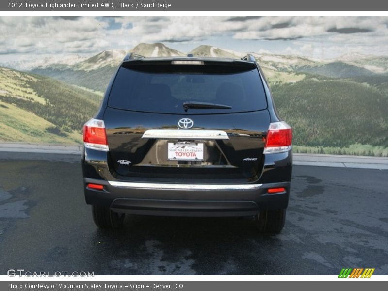 Black / Sand Beige 2012 Toyota Highlander Limited 4WD