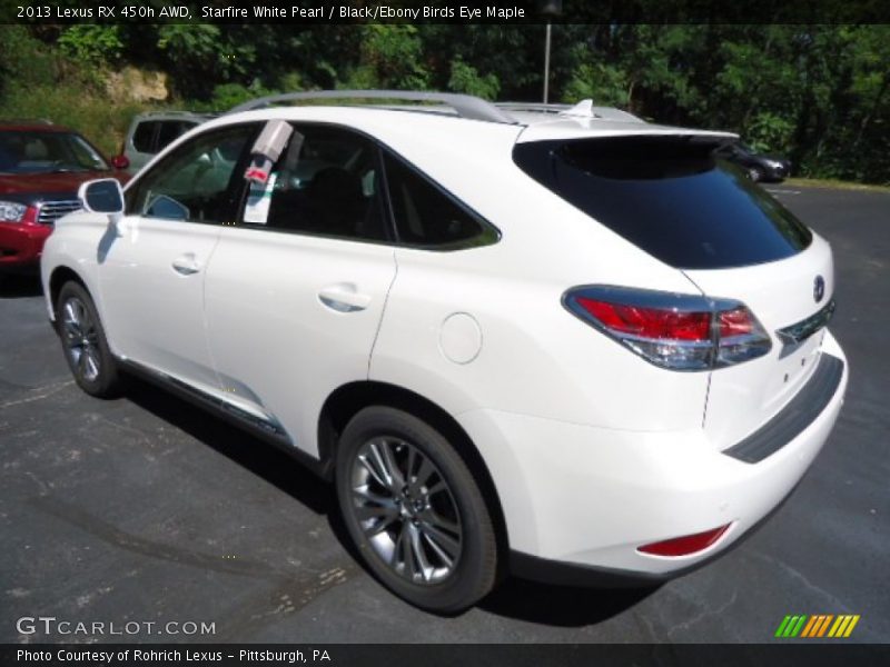 Starfire White Pearl / Black/Ebony Birds Eye Maple 2013 Lexus RX 450h AWD