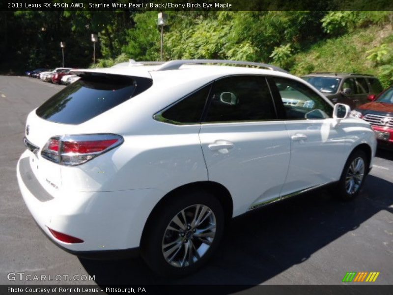 Starfire White Pearl / Black/Ebony Birds Eye Maple 2013 Lexus RX 450h AWD