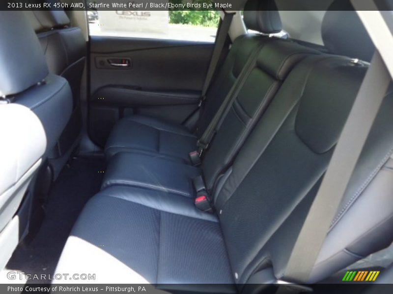 Starfire White Pearl / Black/Ebony Birds Eye Maple 2013 Lexus RX 450h AWD
