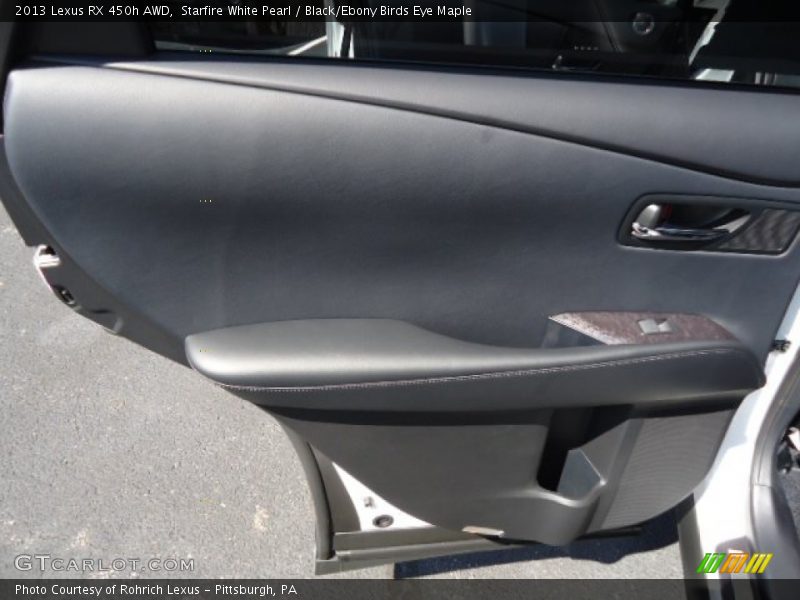 Starfire White Pearl / Black/Ebony Birds Eye Maple 2013 Lexus RX 450h AWD