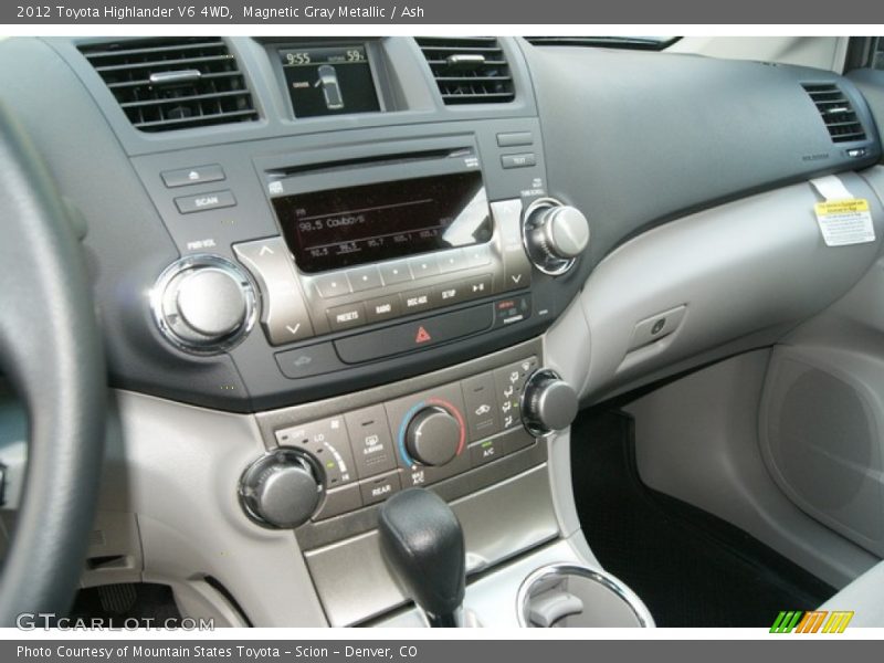 Magnetic Gray Metallic / Ash 2012 Toyota Highlander V6 4WD