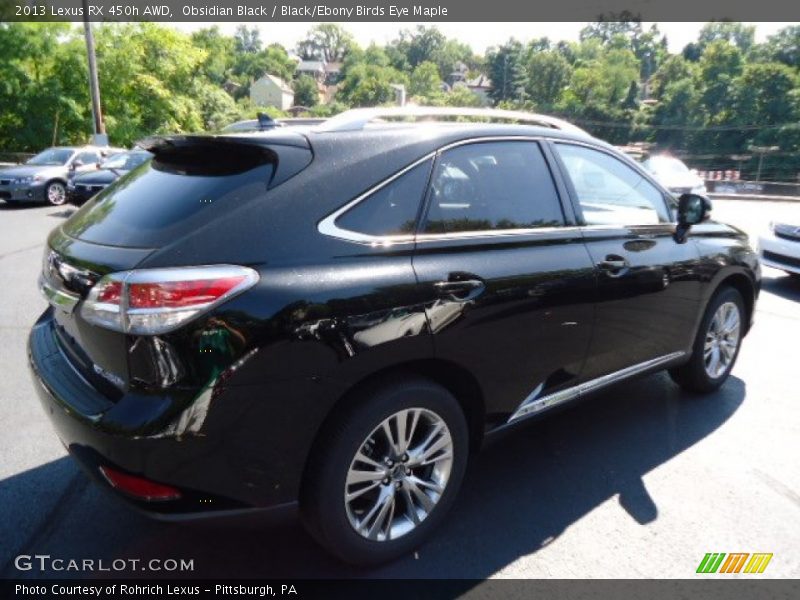 Obsidian Black / Black/Ebony Birds Eye Maple 2013 Lexus RX 450h AWD