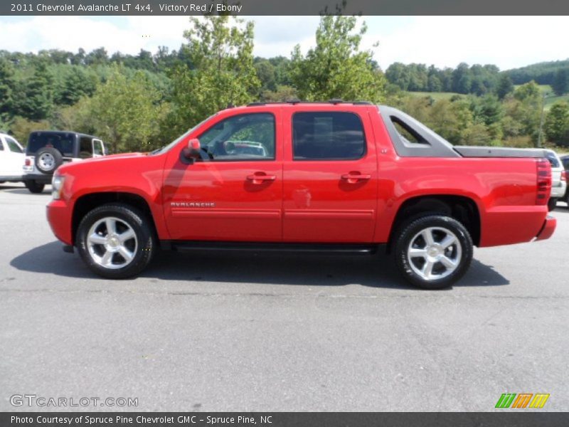 Victory Red / Ebony 2011 Chevrolet Avalanche LT 4x4