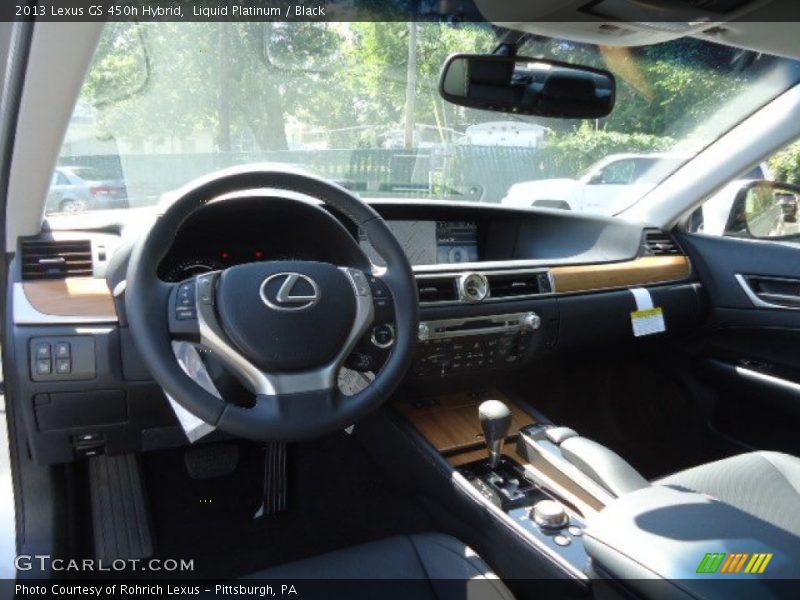 Liquid Platinum / Black 2013 Lexus GS 450h Hybrid