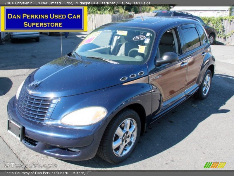 Midnight Blue Pearlcoat / Taupe/Pearl Beige 2004 Chrysler PT Cruiser Limited Turbo