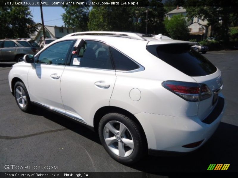 Starfire White Pearl / Black/Ebony Birds Eye Maple 2013 Lexus RX 350 AWD