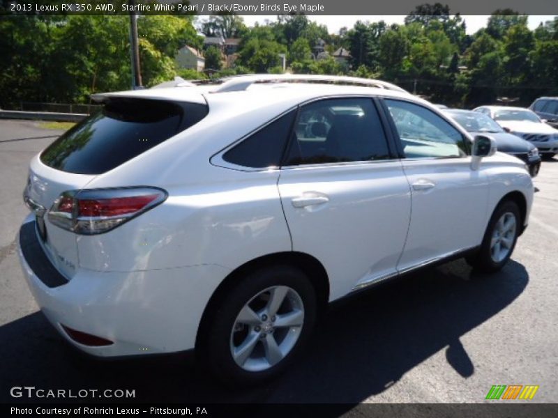 Starfire White Pearl / Black/Ebony Birds Eye Maple 2013 Lexus RX 350 AWD