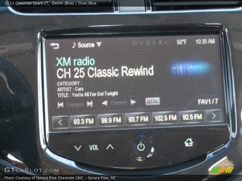 Denim (Blue) / Silver/Blue 2013 Chevrolet Spark LT