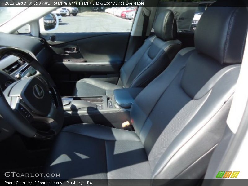 Starfire White Pearl / Black/Ebony Birds Eye Maple 2013 Lexus RX 350 AWD