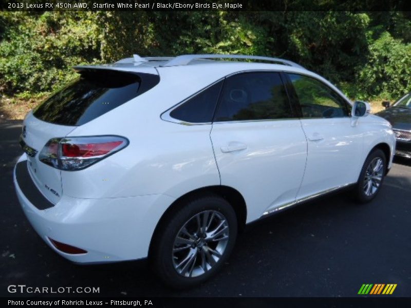Starfire White Pearl / Black/Ebony Birds Eye Maple 2013 Lexus RX 450h AWD