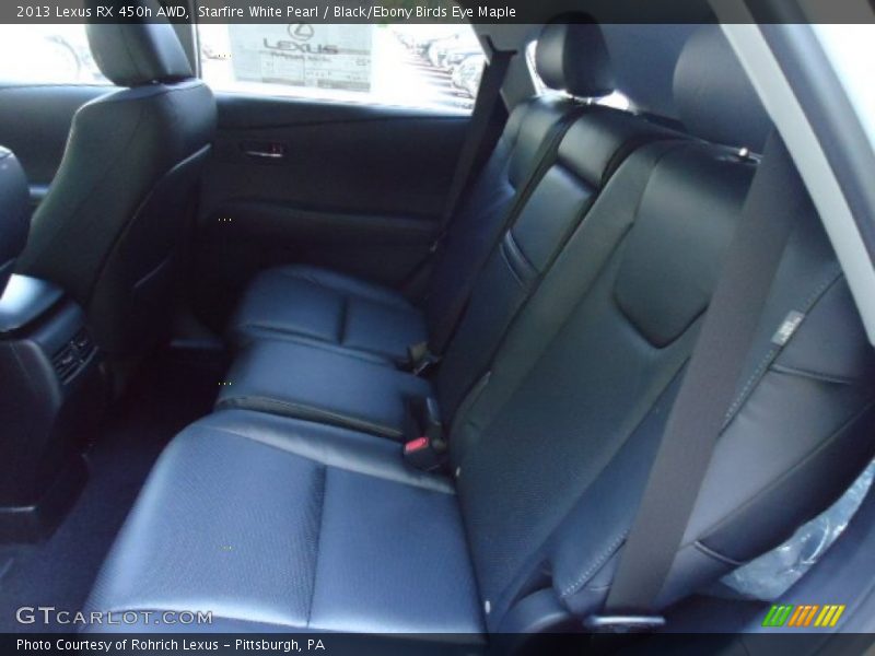 Starfire White Pearl / Black/Ebony Birds Eye Maple 2013 Lexus RX 450h AWD
