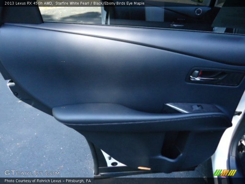 Starfire White Pearl / Black/Ebony Birds Eye Maple 2013 Lexus RX 450h AWD