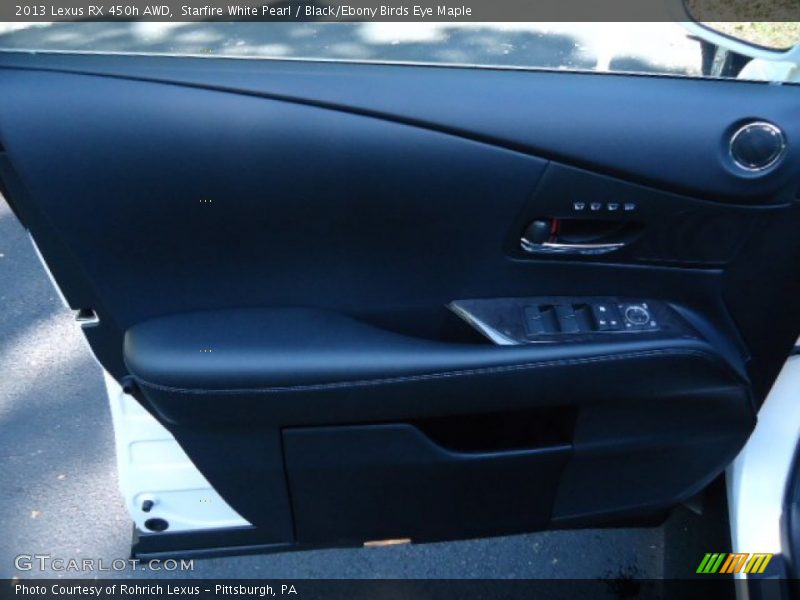 Starfire White Pearl / Black/Ebony Birds Eye Maple 2013 Lexus RX 450h AWD