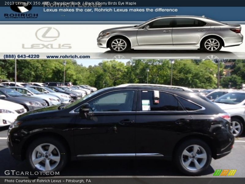 Stargazer Black / Black/Ebony Birds Eye Maple 2013 Lexus RX 350 AWD