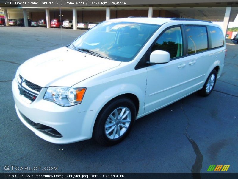 Stone White / Black/Light Graystone 2013 Dodge Grand Caravan SXT