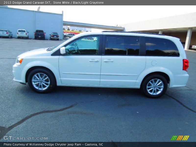 Stone White / Black/Light Graystone 2013 Dodge Grand Caravan SXT