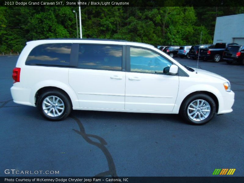 Stone White / Black/Light Graystone 2013 Dodge Grand Caravan SXT