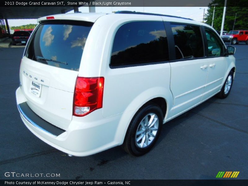 Stone White / Black/Light Graystone 2013 Dodge Grand Caravan SXT