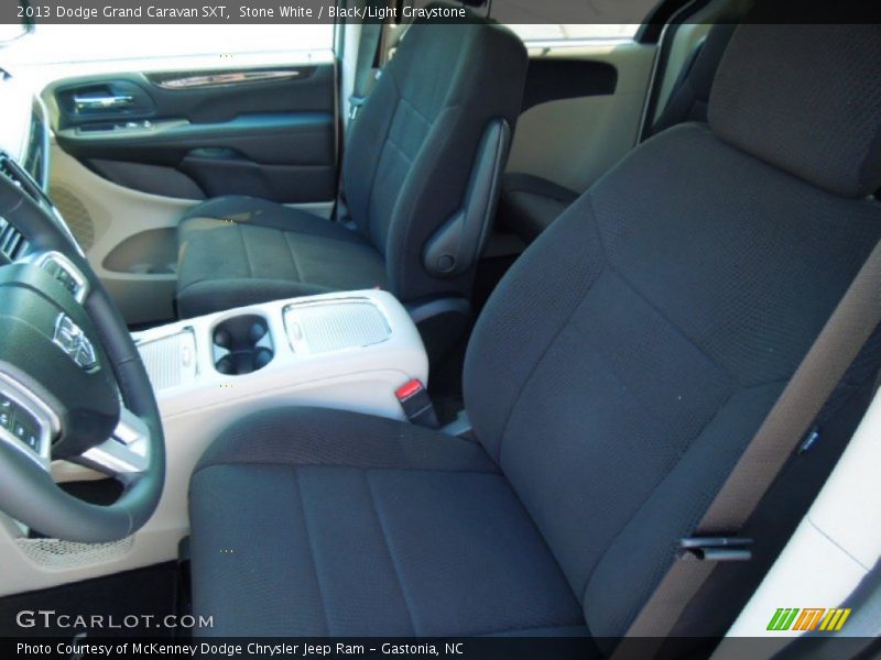 Stone White / Black/Light Graystone 2013 Dodge Grand Caravan SXT