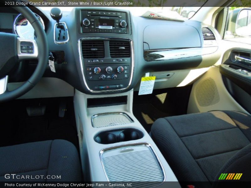 Stone White / Black/Light Graystone 2013 Dodge Grand Caravan SXT