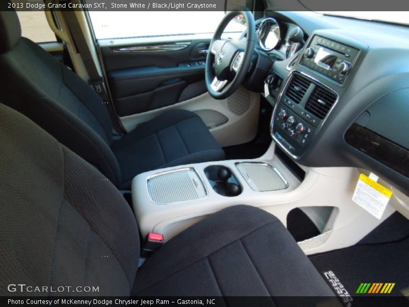 Stone White / Black/Light Graystone 2013 Dodge Grand Caravan SXT
