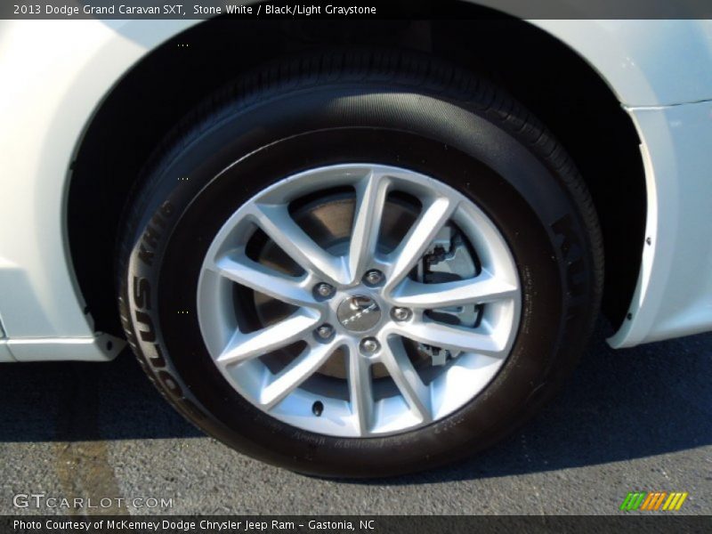 Stone White / Black/Light Graystone 2013 Dodge Grand Caravan SXT