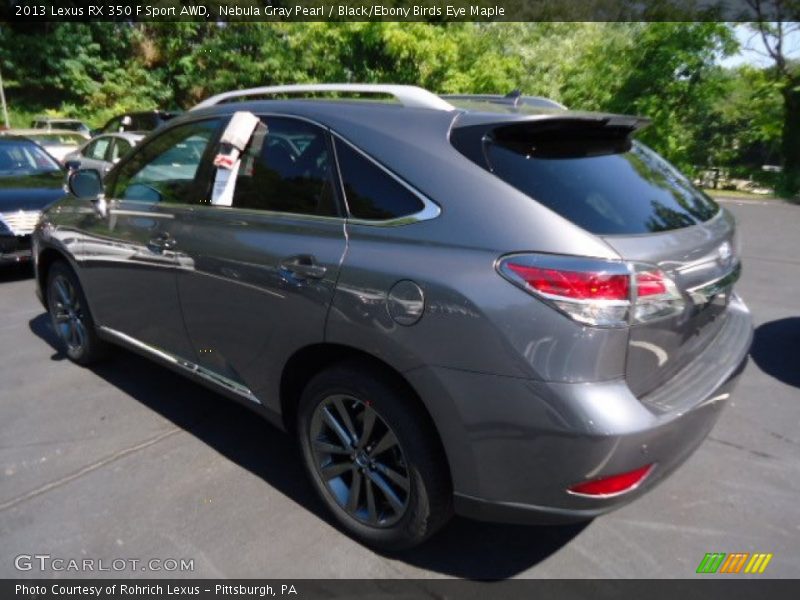 Nebula Gray Pearl / Black/Ebony Birds Eye Maple 2013 Lexus RX 350 F Sport AWD
