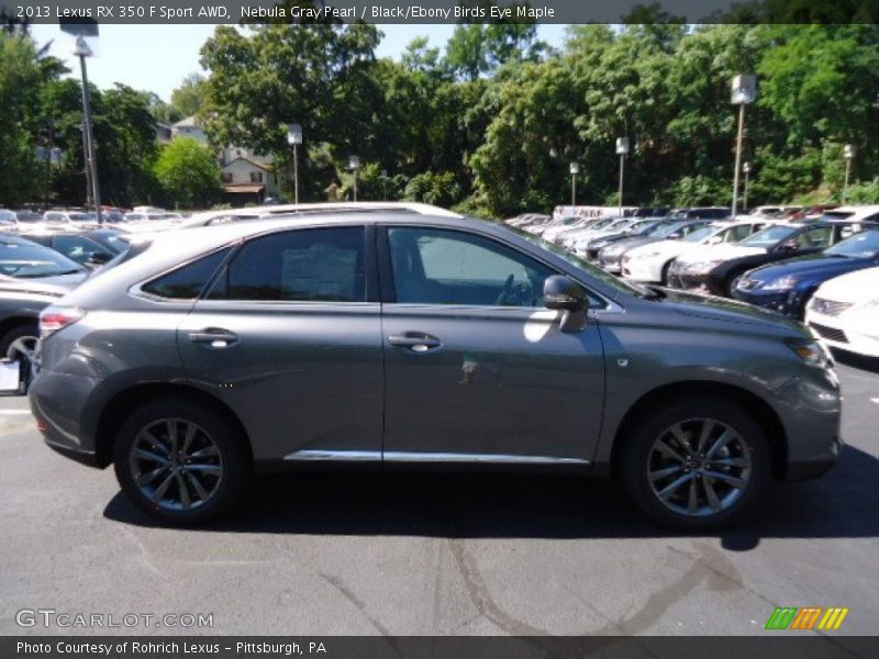 Nebula Gray Pearl / Black/Ebony Birds Eye Maple 2013 Lexus RX 350 F Sport AWD